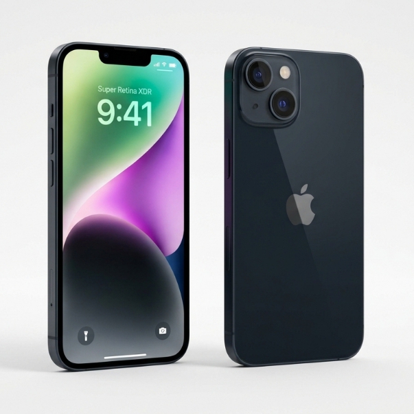 Apple iPhone 14 front and back view Dubai UAE