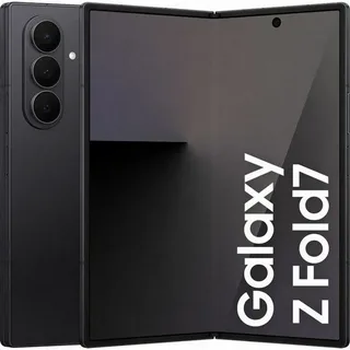 Samsung Galaxy Z Fold 7 foldable smartphone front and back view with premium modern design